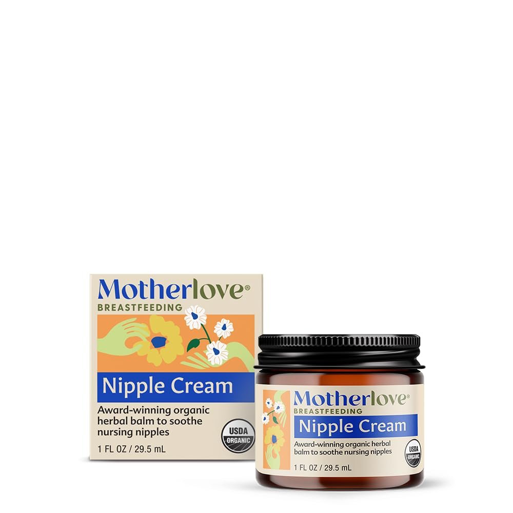Motherlove Nipple Cream (1 oz) Organic Lanolin-Free Nipple Cream for Breastfeeding—Benefits Nursin