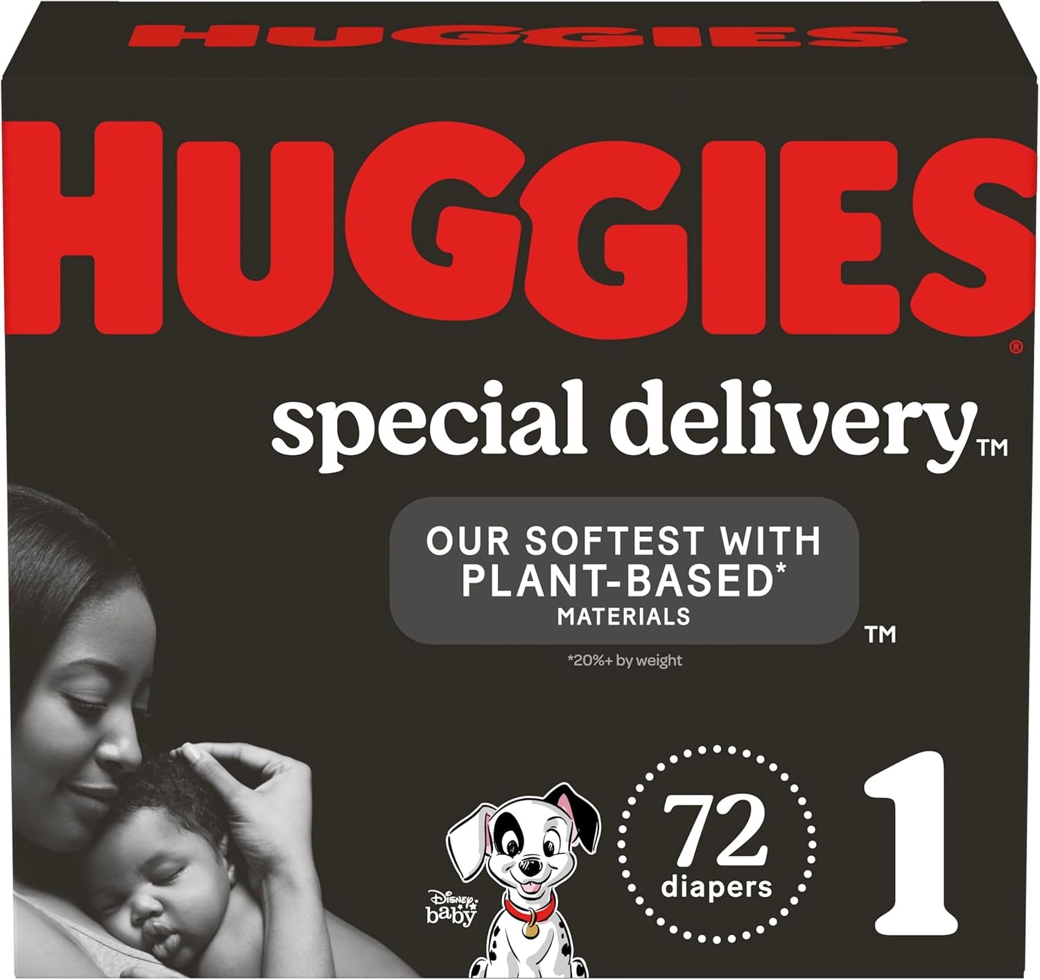 Huggies Special Delivery Hypoallergenic Baby Diapers Size 1 (up to 14 lbs), 72 Ct, Fragrance Free, S
